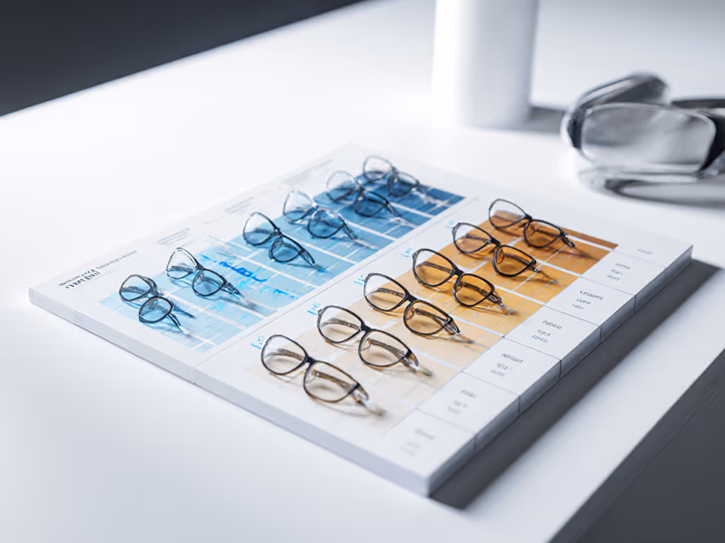 optical_specifications_chart_comparing_lens_tint_levels_and_blue_light_blocking_percentages